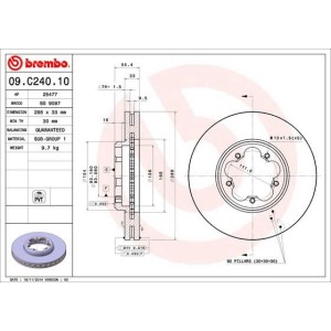 Brake Disc BREMBO 09.C240.10