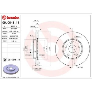 Brake Disc BREMBO 09.C648.11