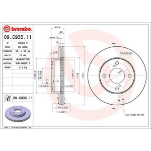 Brake Disc BREMBO 09.C935.11