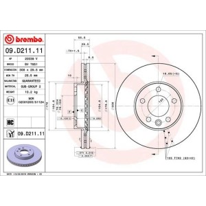 Brake Disc BREMBO 09.D211.11