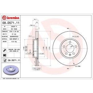 Brake Disc BREMBO 09.D571.11
