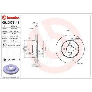 Brake Disc BREMBO 09.D572.11