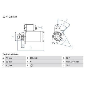 Starter BOSCH 0986022151