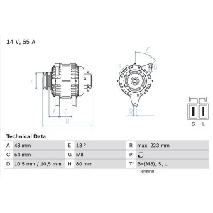 Γεννήτρια BOSCH 0986045561