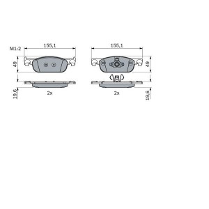 Brake Pad Set, disc brake BOSCH 0986424021