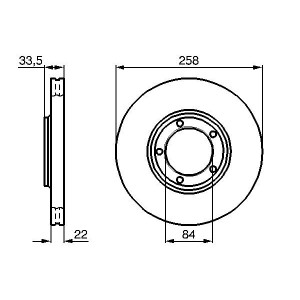 Brake Disc BOSCH 0986478530