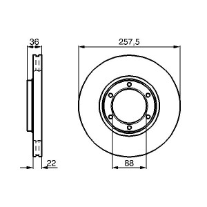 Brake Disc BOSCH 0986478596