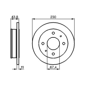 Brake Disc BOSCH 0986478727