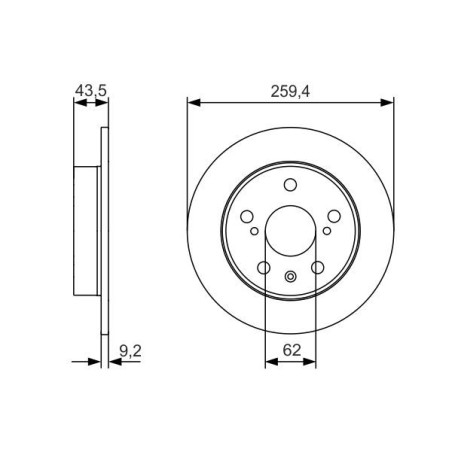 Brake Disc BOSCH 0986479C44