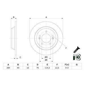 Δισκόπλακα BOSCH 0986479G28