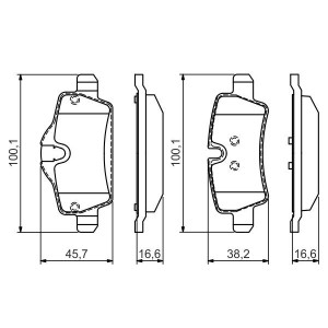 Brake Pad Set, disc brake BOSCH 0986495427