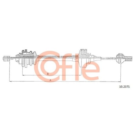 Cable Pull, clutch control COFLE 10.2371