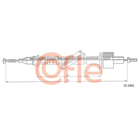 Cable Pull, clutch control COFLE 10.2441