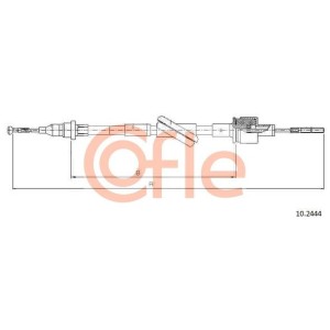 Cable Pull, clutch control COFLE 10.2444