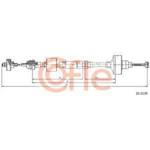 Cable Pull, clutch control COFLE 10.3139