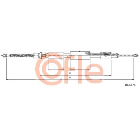 Cable Pull, parking brake COFLE 10.4574