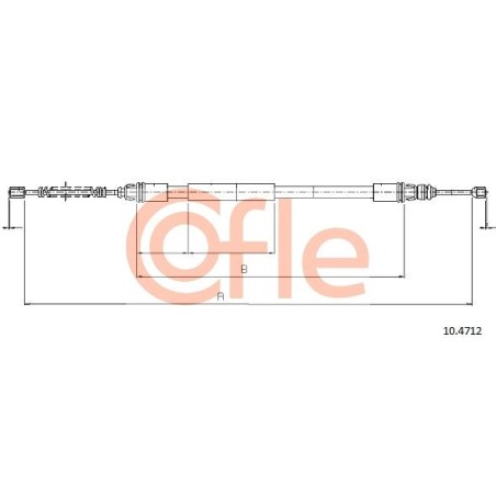 Cable Pull, parking brake COFLE 10.4712