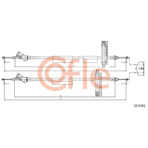 Cable Pull, parking brake COFLE 10.5361