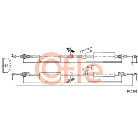 Cable Pull, parking brake COFLE 10.5368