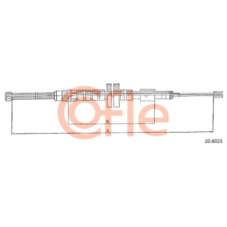 Cable Pull, parking brake COFLE 10.6023