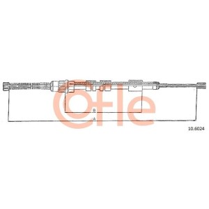 Cable Pull, parking brake COFLE 10.6024