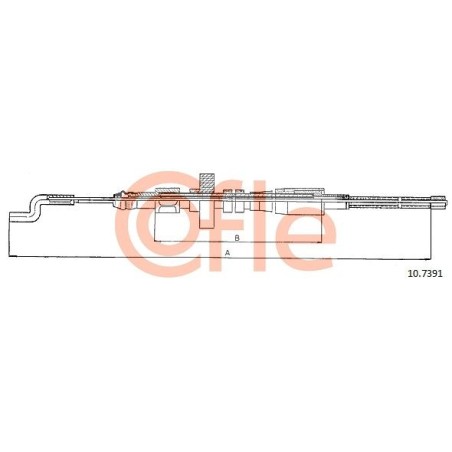 Cable Pull, parking brake COFLE 10.7391