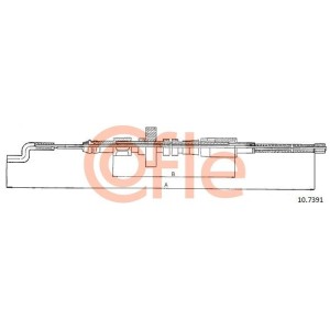 Cable Pull, parking brake COFLE 10.7391