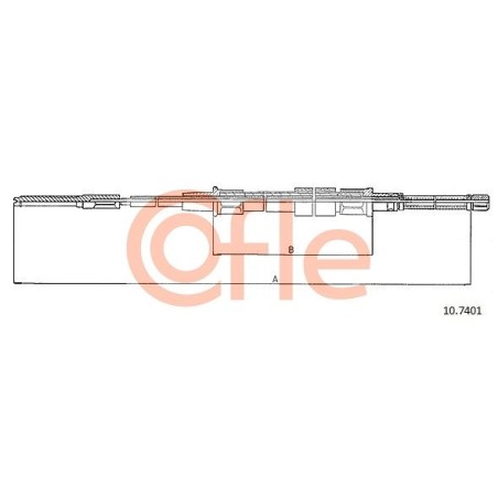 Cable Pull, parking brake COFLE 10.7401