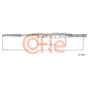 Cable Pull, parking brake COFLE 10.7401