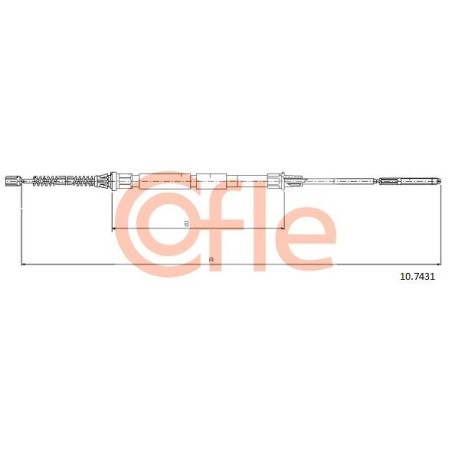 Cable Pull, parking brake COFLE 10.7431