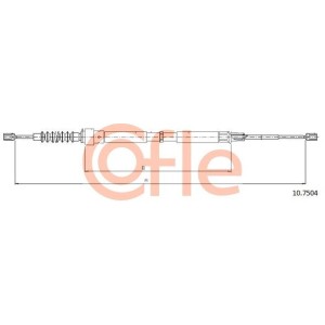 Cable Pull, parking brake COFLE 10.7504