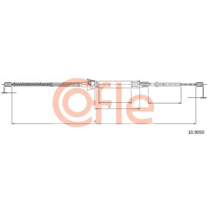 Cable Pull, parking brake COFLE 10.9050