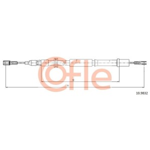 Cable Pull, parking brake COFLE 10.9832