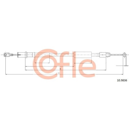 Cable Pull, parking brake COFLE 10.9836