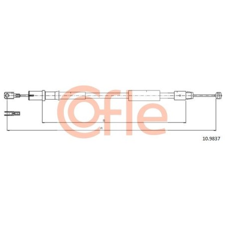 Cable Pull, parking brake COFLE 10.9837