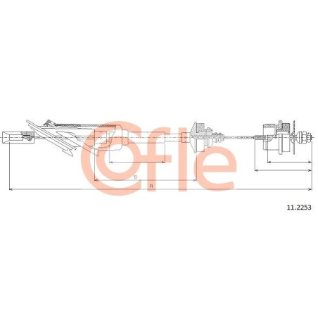 Cable Pull, clutch control COFLE 11.2253