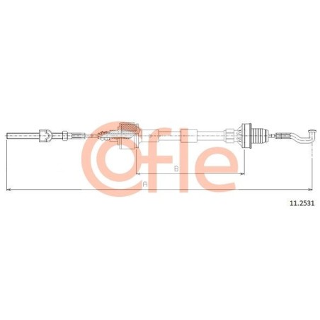 Cable Pull, clutch control COFLE 11.2531