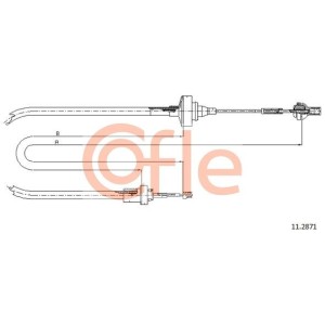 Cable Pull, clutch control COFLE 11.2871