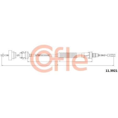 Cable Pull, clutch control COFLE 11.3921