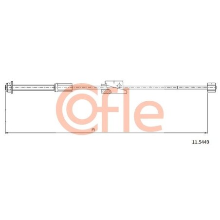 Cable Pull, parking brake COFLE 11.5449