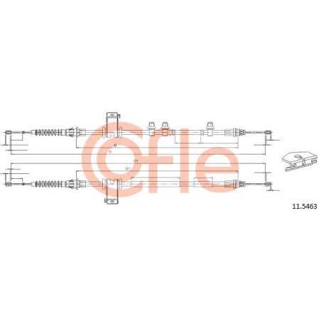 Cable Pull, parking brake COFLE 11.5463