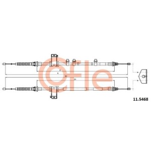 Cable Pull, parking brake COFLE 11.5468