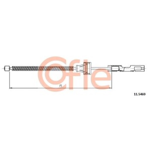Cable Pull, parking brake COFLE 11.5469