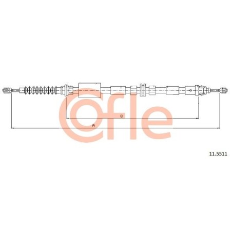 Cable Pull, parking brake COFLE 11.5511