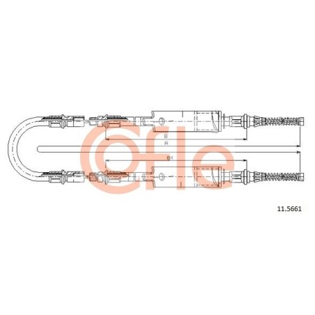 Cable Pull, parking brake COFLE 11.5661