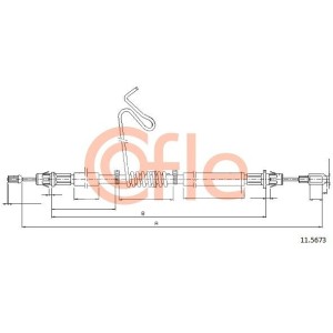 Cable Pull, parking brake COFLE 11.5673