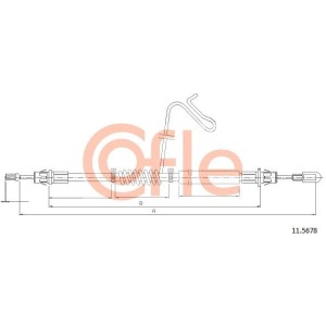 Cable Pull, parking brake COFLE 11.5678