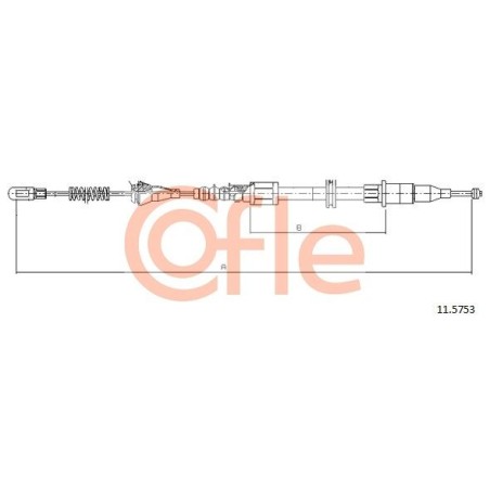 Cable Pull, parking brake COFLE 11.5753