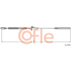 Cable Pull, parking brake COFLE 11.5754