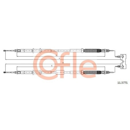 Cable Pull, parking brake COFLE 11.5771